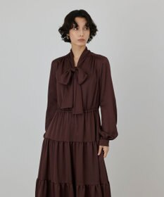 GRACE CONTINENTAL ボウタイティアードワンピース