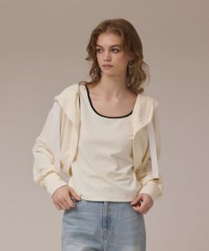 GRACE CONTINENTAL ルーズパーカーsetトップ