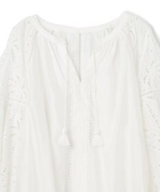 GRACE CONTINENTAL ヤシ柄カットワークトップ