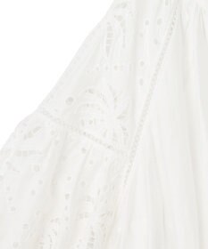 GRACE CONTINENTAL ヤシ柄カットワークトップ