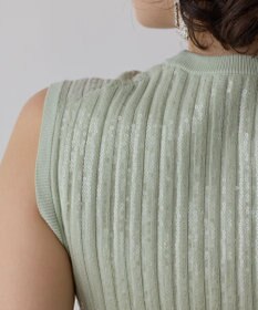 GRACE CONTINENTAL スパンコールニットノースリーブ