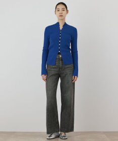 GRACE CONTINENTAL ボタンリブニットカーディガン