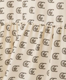 GRACE CONTINENTAL シルクモノグラムドレス