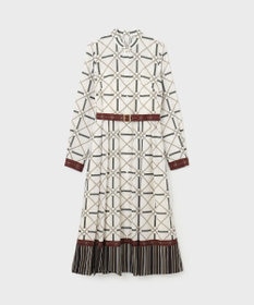 GRACE CONTINENTAL チェーンベルトプリントワンピース