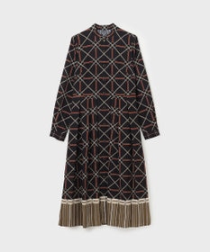 GRACE CONTINENTAL チェーンベルトプリントワンピース