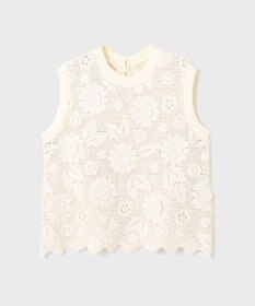 GRACE CONTINENTAL クロシュ刺繍トップ