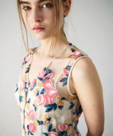 GRACE CONTINENTAL サマーフルーツ刺繍ワンピース