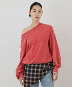 GRACE CONTINENTAL ウォッシュド裏毛トップ