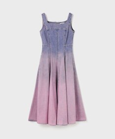 GRACE CONTINENTAL デニム切替サーキュラーワンピース