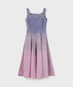 GRACE CONTINENTAL デニム切替サーキュラーワンピース