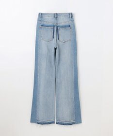 【美品】グレースコンチネンタル ルーズフレアデニムパンツ ブラック サイズ38 GRACE CONTINENTAL/グレースコンチネンタル サイド切替フレア