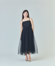 GRACE CONTINENTAL チュールプリーツコンビワンピース