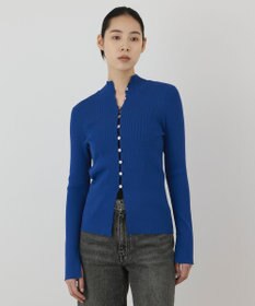 GRACE CONTINENTAL ボタンリブニットカーディガン