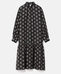 GRACE CONTINENTAL シルクモノグラムドレス
