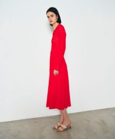 GRACE CONTINENTAL ウェーブニットワンピース