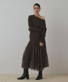 GRACE CONTINENTAL イレギュラ-チュ-ルスカート ブラウン
