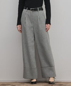 GRACE CONTINENTAL ロールアップギンガムパンツ