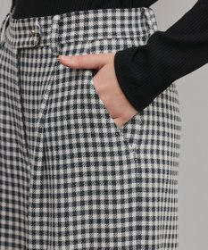 GRACE CONTINENTAL ロールアップギンガムパンツ