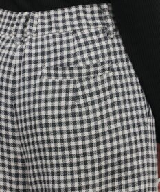 GRACE CONTINENTAL ロールアップギンガムパンツ