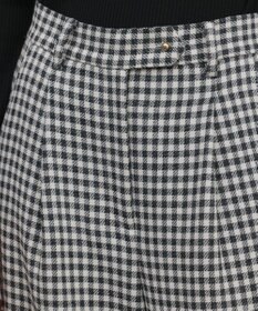 GRACE CONTINENTAL ロールアップギンガムパンツ