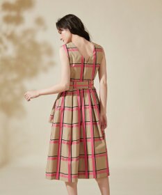 え*み様 【新品】タフタチェックリボンドレス　グレースコンチネンタル タフタチェックリボンドレス / GRACE CONTINENTAL | GRACE