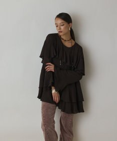 GRACE CONTINENTAL シフォンフリルブラウス 36ホワイト シフォンフリルブラウス / GRACE CONTINENTAL | GRACE