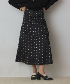 GRACE CONTINENTAL ドットスカート ブラック
