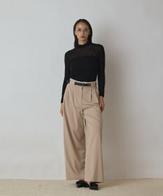 GRACE CONTINENTAL シアーリブニットトップ