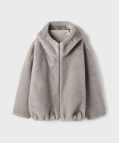 GRACE CONTINENTAL フェイクミンクフードジャケット