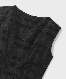 GRACE CONTINENTAL スパンコールチェックドレス