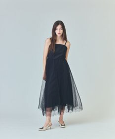 GRACE CONTINENTAL チュールプリーツコンビワンピース