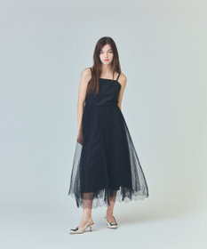 GRACE CONTINENTAL チュールプリーツコンビワンピース