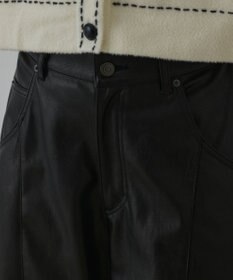 GRACE CONTINENTAL カーブフェイクレザーパンツ