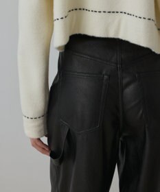 GRACE CONTINENTAL カーブフェイクレザーパンツ