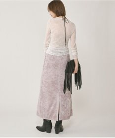 GRACE CONTINENTAL クラッシュベロアロングスカート