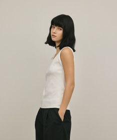 GRACE CONTINENTAL テレコノースリーブトップ
