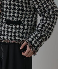 GRACE CONTINENTAL ツイードニットショートカーディガン