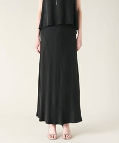 GRACE CONTINENTAL キュプラサテンフレアスカート