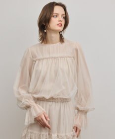 GRACE CONTINENTAL チュールタイブラウス