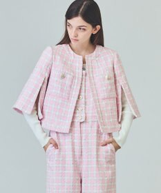 GRACE CONTINENTAL チェックツイードショートジャケット