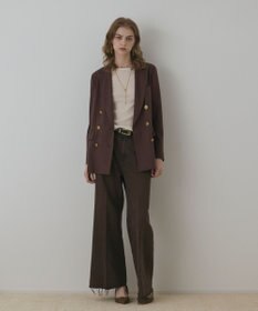 GRACE CONTINENTAL バックベンツダブルジャケット ブラウン