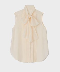 GRACE CONTINENTAL リネンライクボウタイノースリーブ