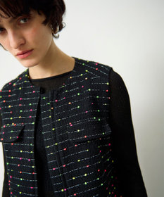 GRACE CONTINENTAL ネオンドットジャガードワンピース