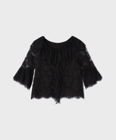 GRACE CONTINENTAL レースコンビフリルブラウス