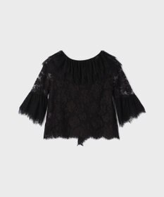 GRACE CONTINENTAL レースコンビフリルブラウス