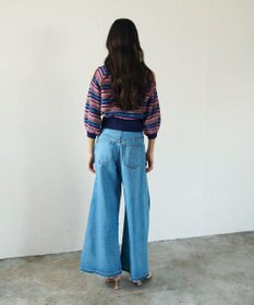 GRACE CONTINENTAL ボーダーパフニットトップ