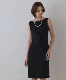 GRACE CONTINENTAL サテンクロスドレープワンピース ブラック