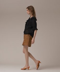 GRACE CONTINENTAL コットンフリルカラーブラウス