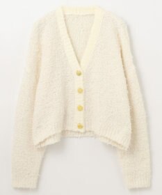 GRACE CONTINENTAL ツイーディーリボンヤーンカーディガン