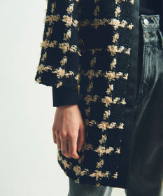 GRACE CONTINENTAL フェザーチェックツイードコート